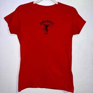 Fireball Cinnamon Whisky Devil Logo Red T-Shirt